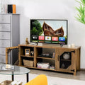 Entertainment Media Center TV Stand for TVs up to 65 W/ Steel Mesh - 58 inches