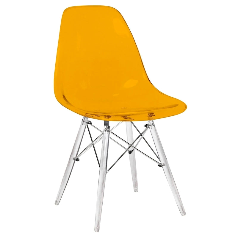 Sedia da Banchetto / Sedia da Pranzo Accentata in Acrilico con Gambe a Torre Eiffel per Interni, Esterni, Ufficio, Soggiorno e Cucina