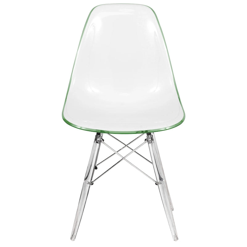Sedia da Banchetto / Sedia da Pranzo Accentata in Acrilico con Gambe a Torre Eiffel per Interni, Esterni, Ufficio, Soggiorno e Cucina