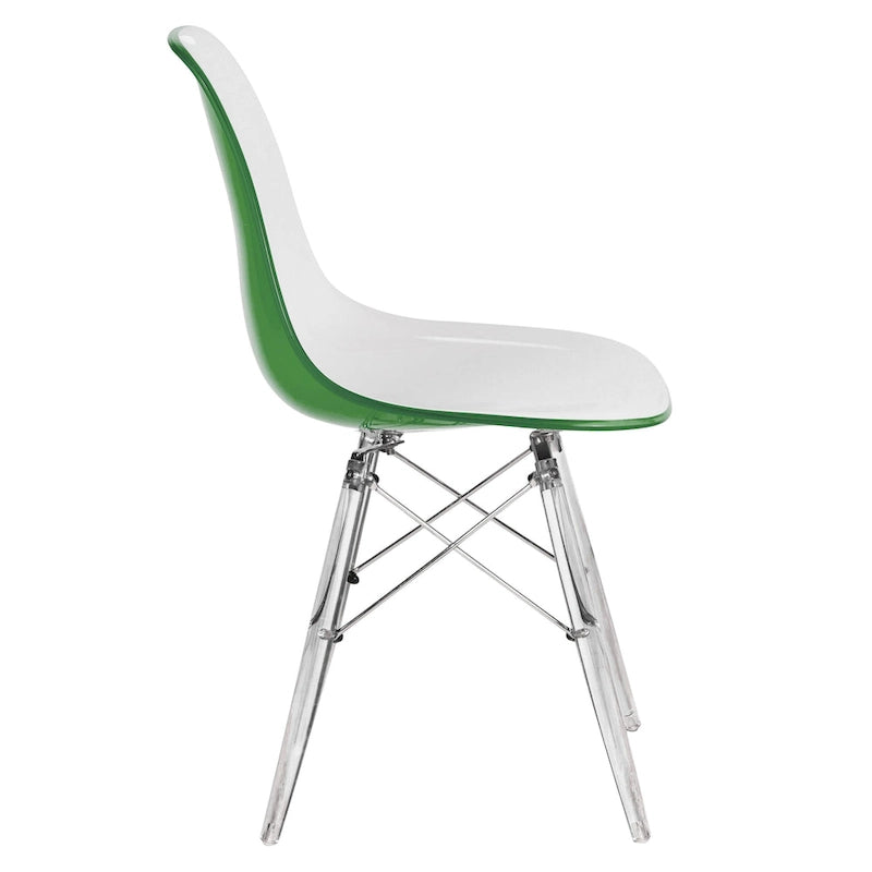 Sedia da Banchetto / Sedia da Pranzo Accentata in Acrilico con Gambe a Torre Eiffel per Interni, Esterni, Ufficio, Soggiorno e Cucina