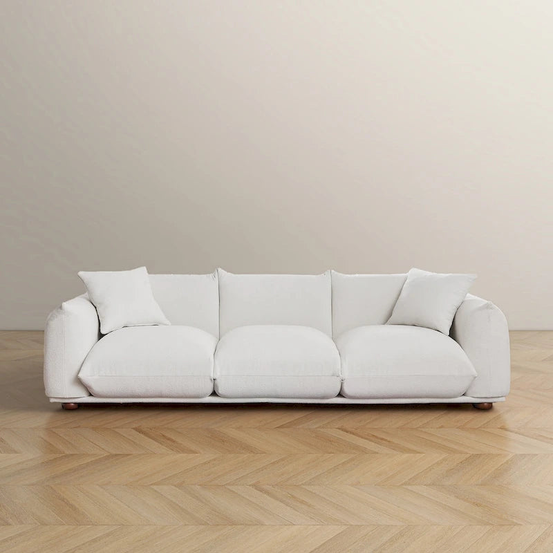 Divano lussuoso Mid-Century Modern in Boucle/Velluto