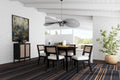 Brentwood Black Wood Round Dining Table