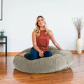 Pouf lounge Cocoon con rivestimento in ciniglia